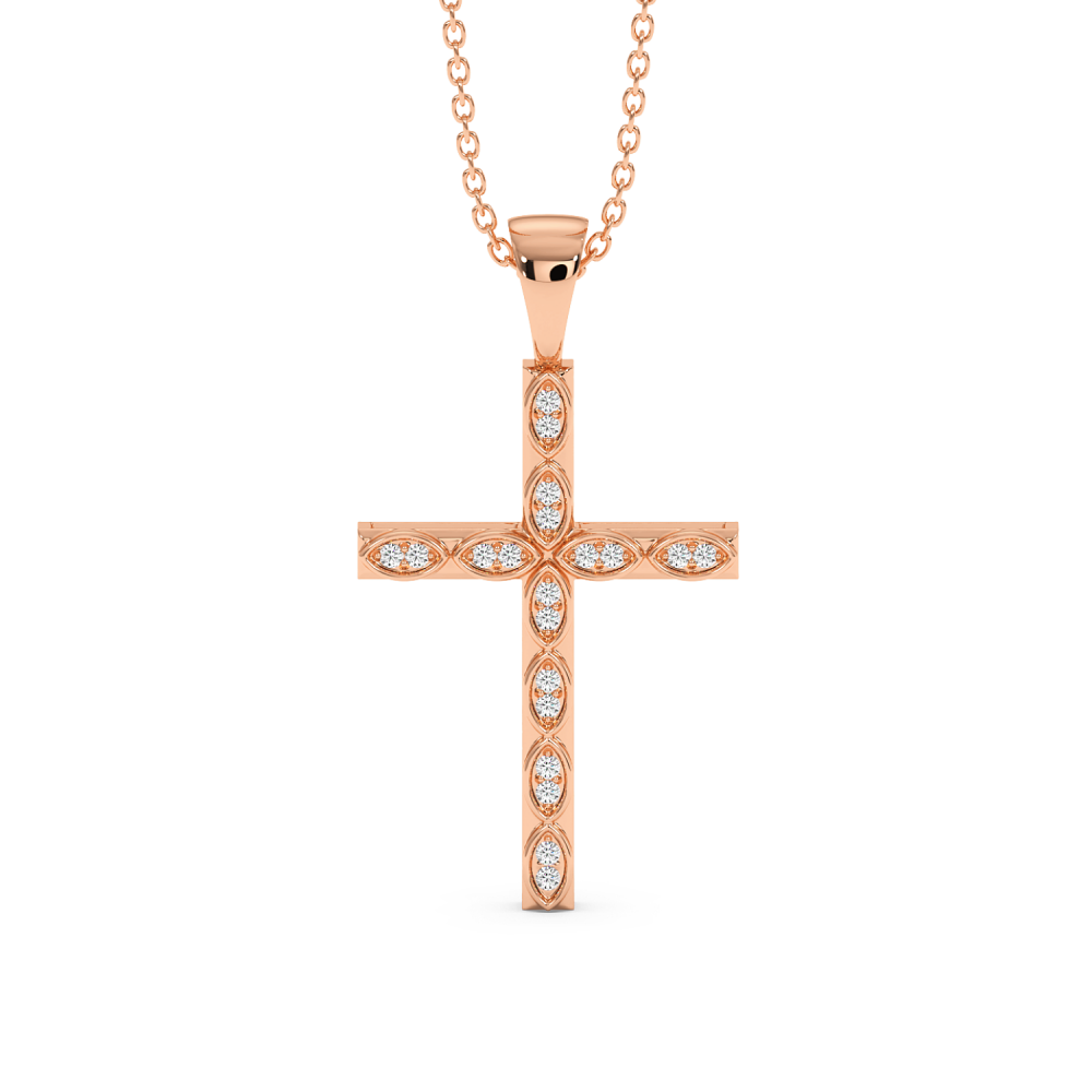 Pandantiv Cruciulita cu Diamante de 0.10ct