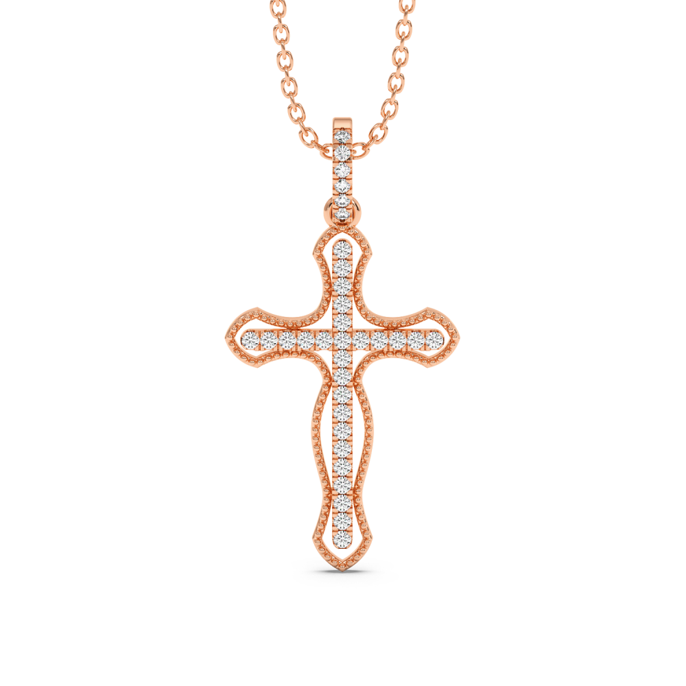 Pandantiv Cruciulita cu Diamante de 0.15ct