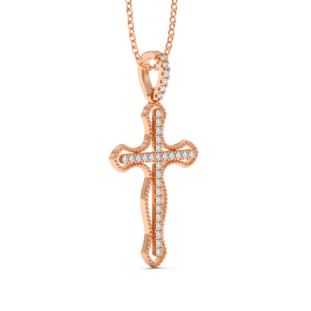 Pandantiv Cruciulita cu Diamante de 0.15ct