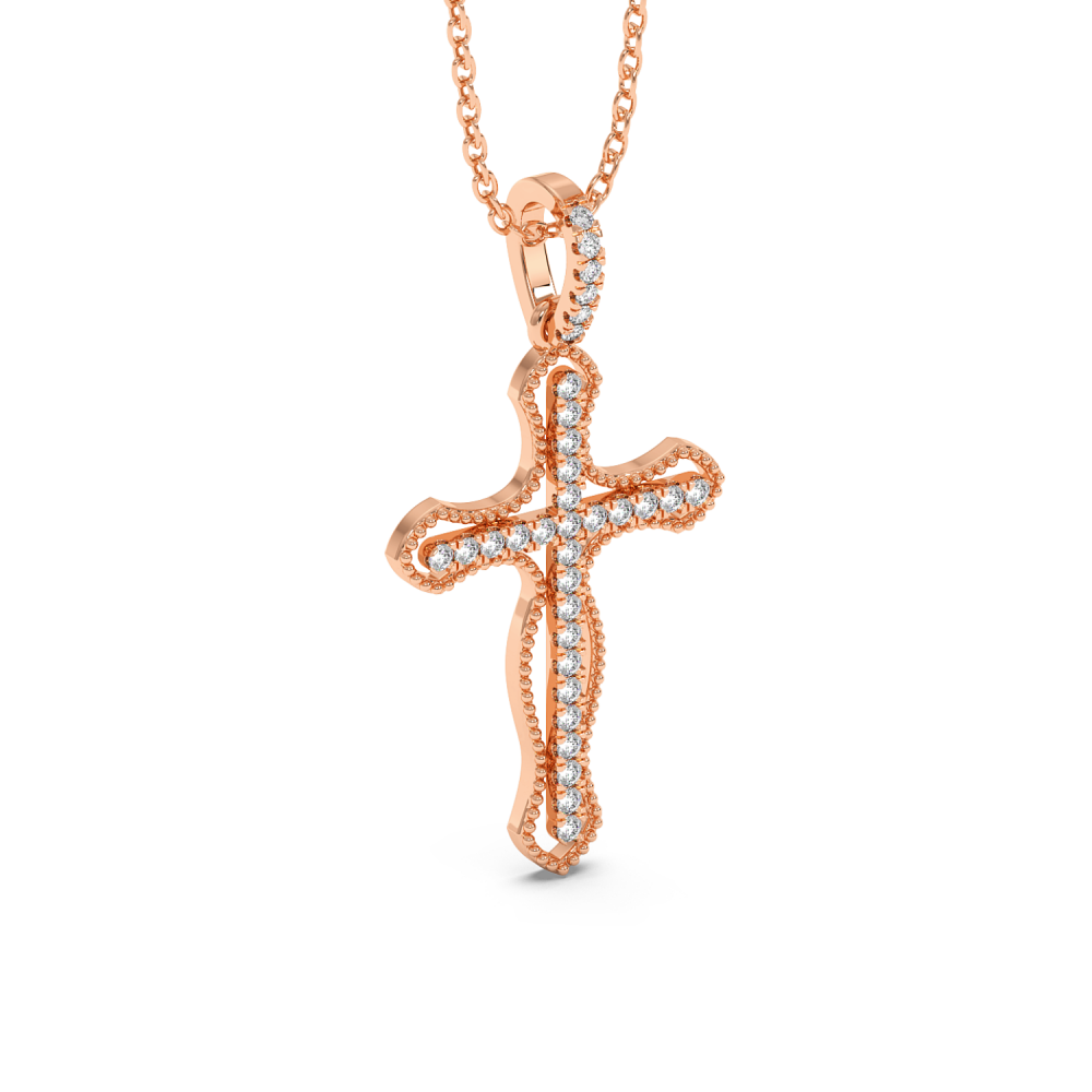 Pandantiv Cruciulita cu Diamante de 0.15ct