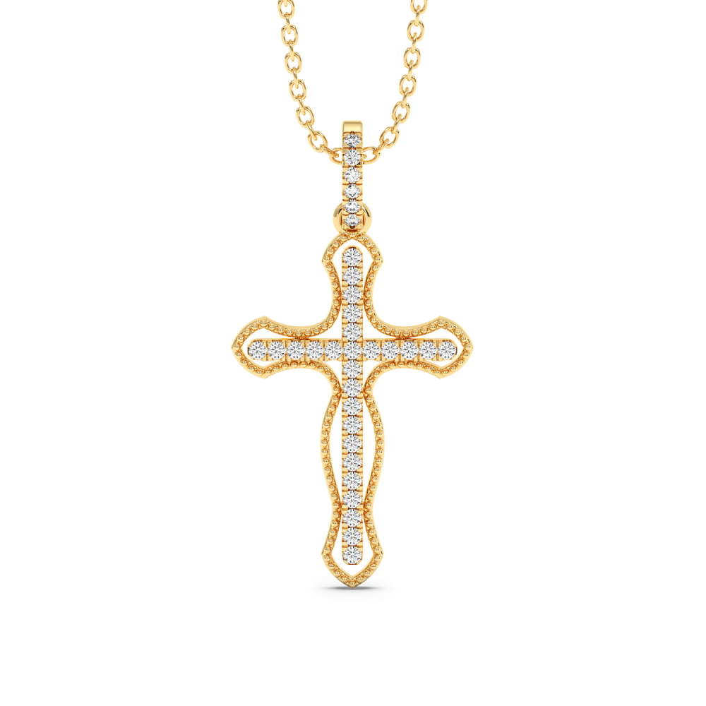 Pandantiv Cruciulita cu Diamante de 0.15ct