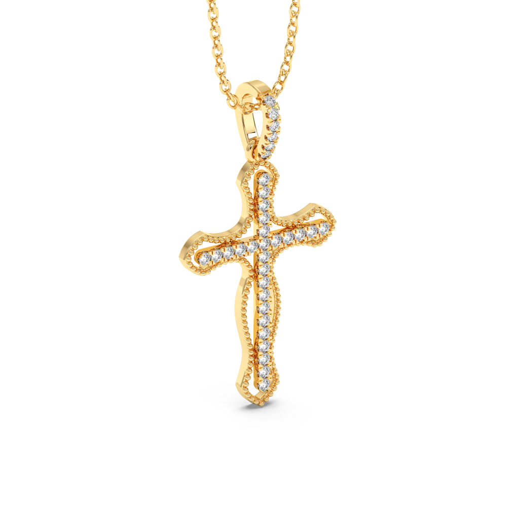 Pandantiv Cruciulita cu Diamante de 0.15ct