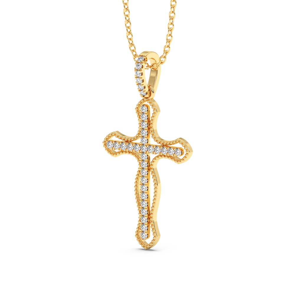 Pandantiv Cruciulita cu Diamante de 0.15ct