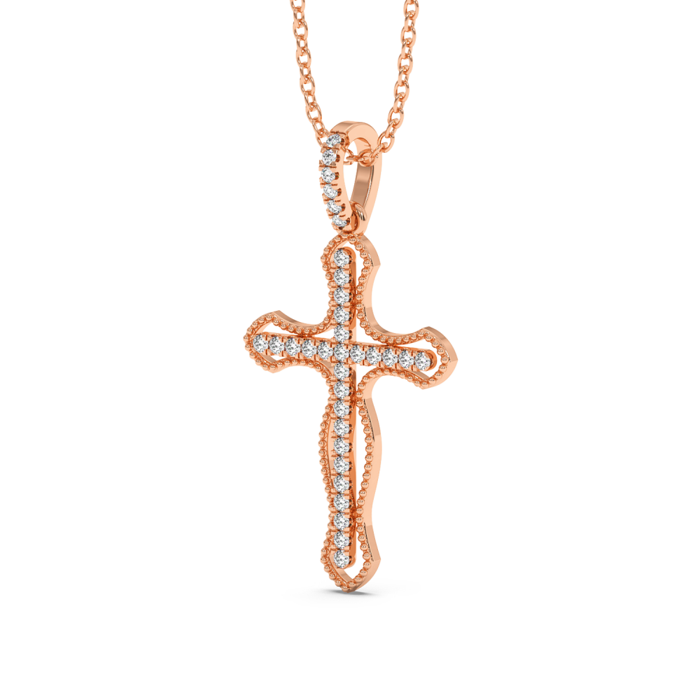 Pandantiv Cruciulita cu Diamante de 0.15ct