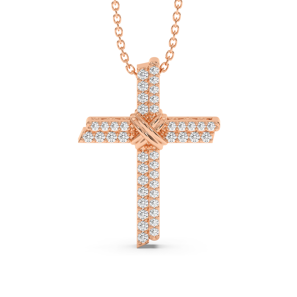 Pandantiv Cruciulita cu Diamante de 0.33ct