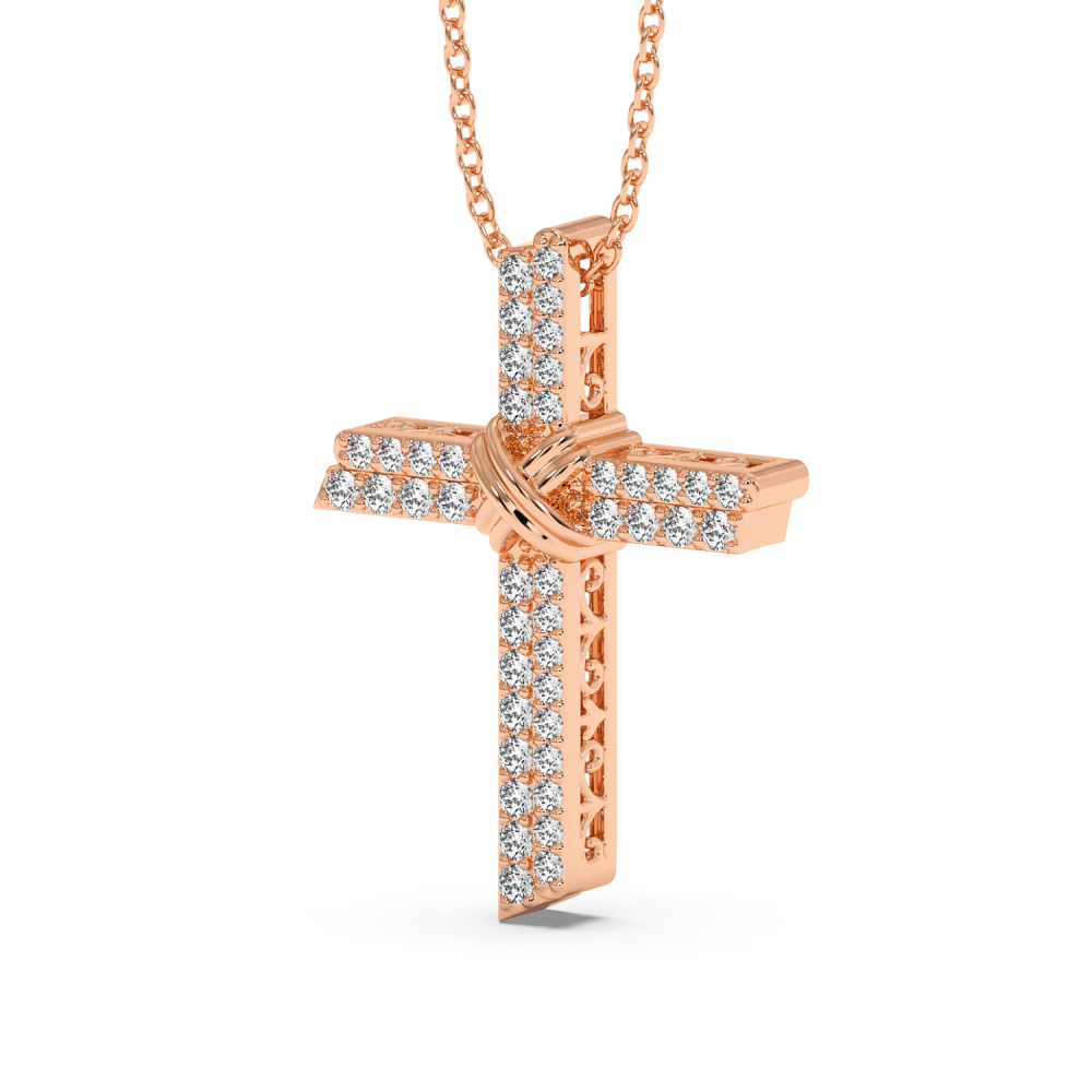 Pandantiv Cruciulita cu Diamante de 0.33ct