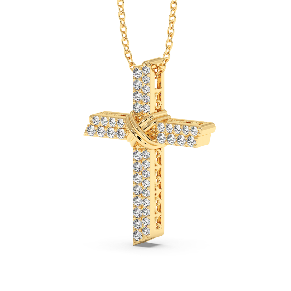 Pandantiv Cruciulita cu Diamante de 0.33ct