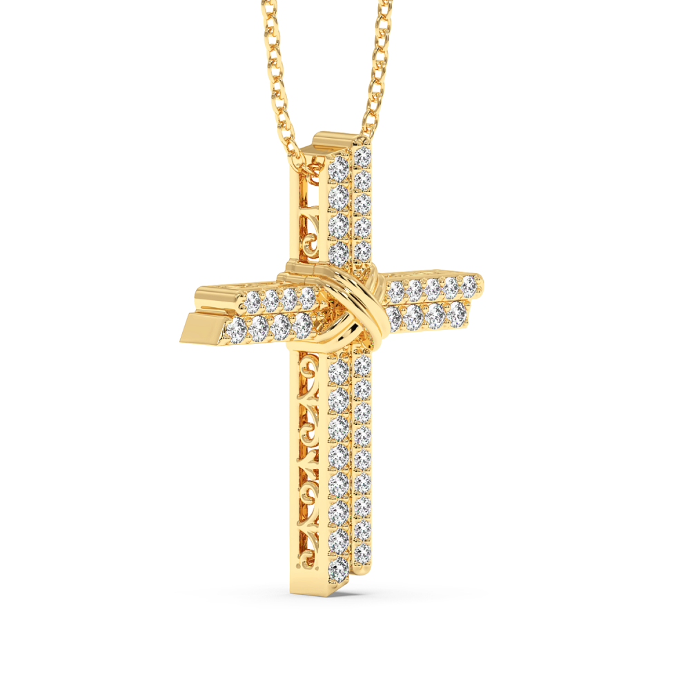 Pandantiv Cruciulita cu Diamante de 0.33ct