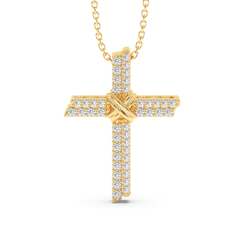 Pandantiv Cruciulita cu Diamante de 0.33ct