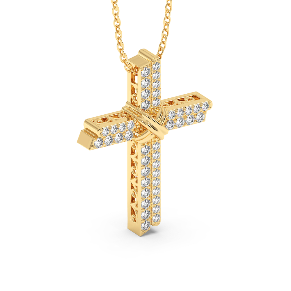 Pandantiv Cruciulita cu Diamante de 0.33ct