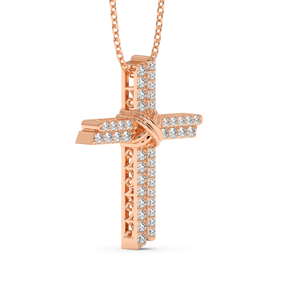 Pandantiv Cruciulita cu Diamante de 0.33ct