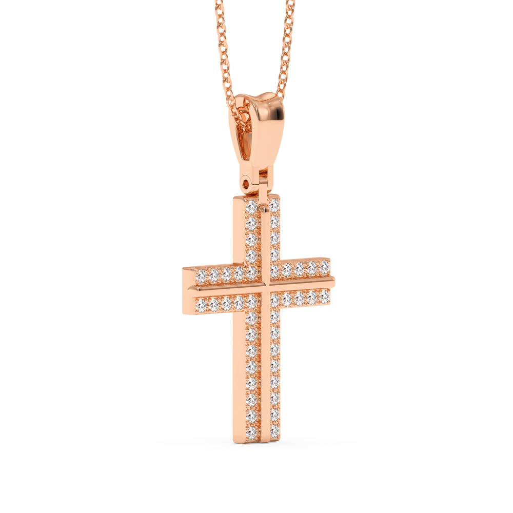 Pandantiv Cruciulita cu Diamante de 0.37ct