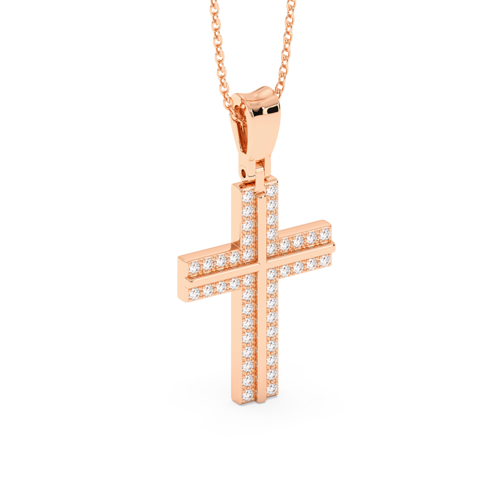 Pandantiv Cruciulita cu Diamante de 0.37ct