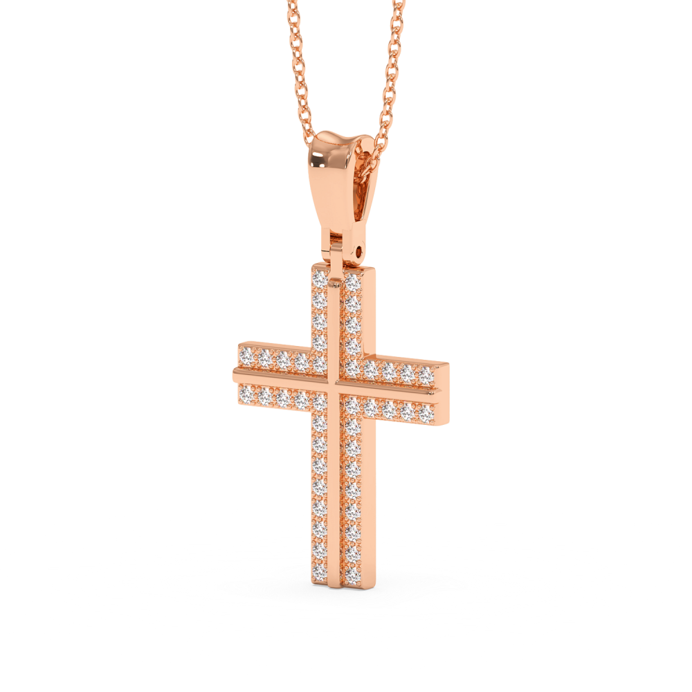 Pandantiv Cruciulita cu Diamante de 0.37ct