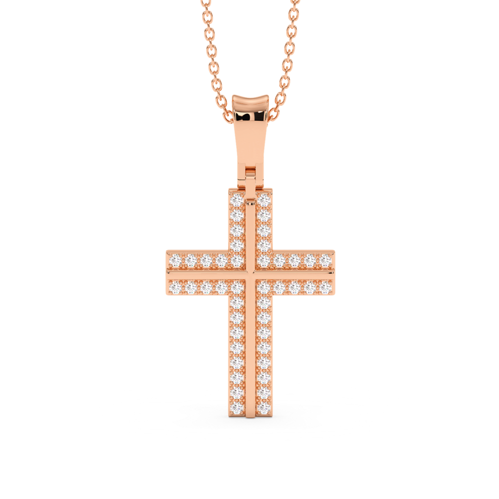 Pandantiv Cruciulita cu Diamante de 0.37ct