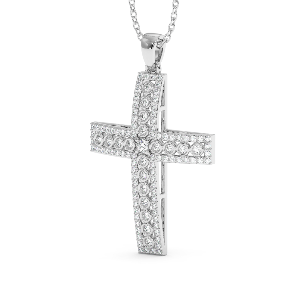 Pandantiv Cruciulita cu diamante de 0.38 ct