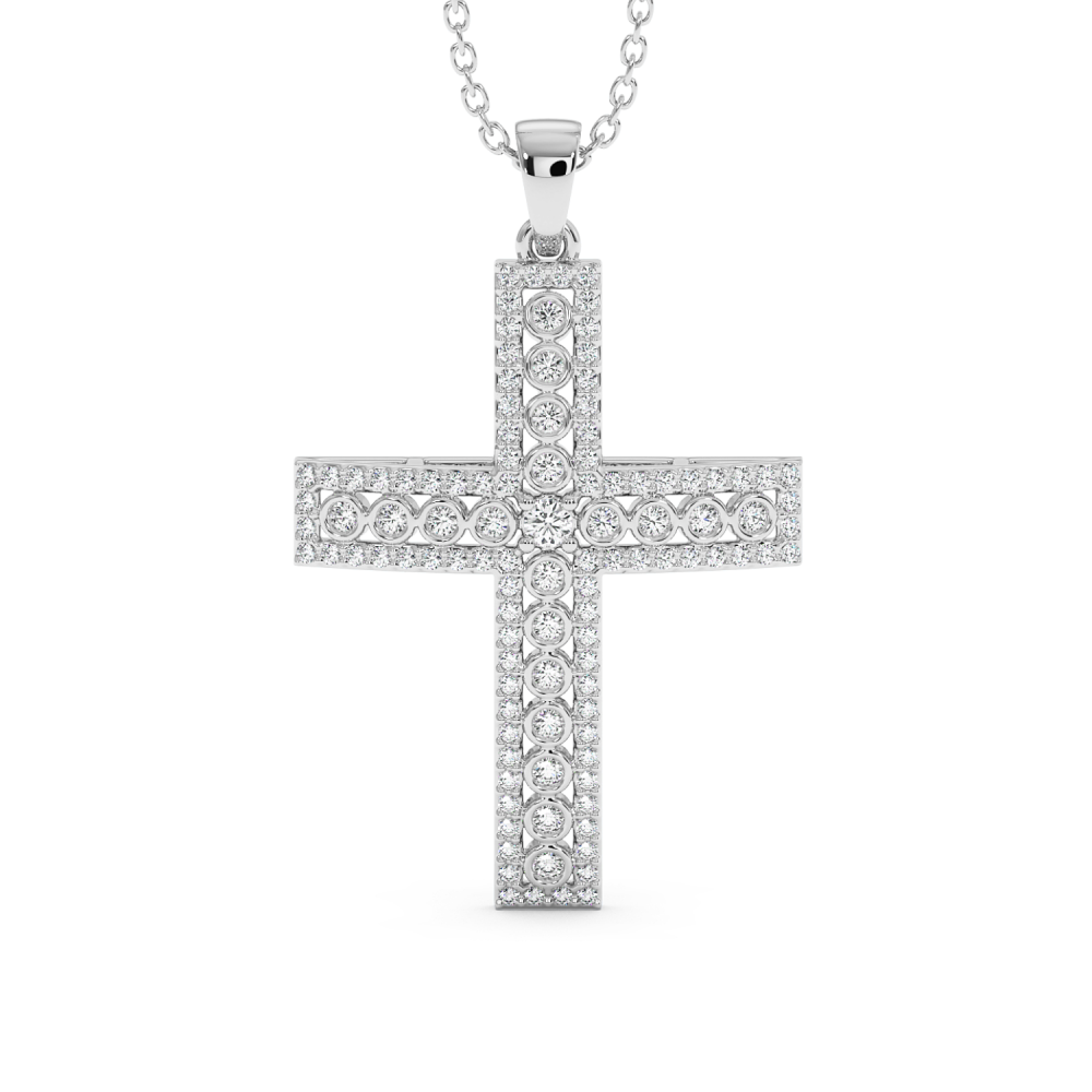 Pandantiv Cruciulita cu diamante de 0.38 ct