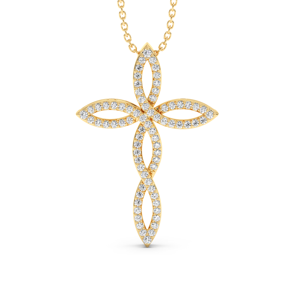 Pandantiv Cruciulita cu Diamante de 0.38ct