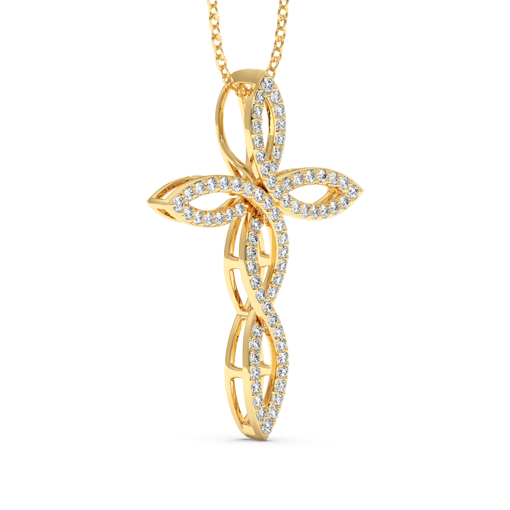 Pandantiv Cruciulita cu Diamante de 0.38ct