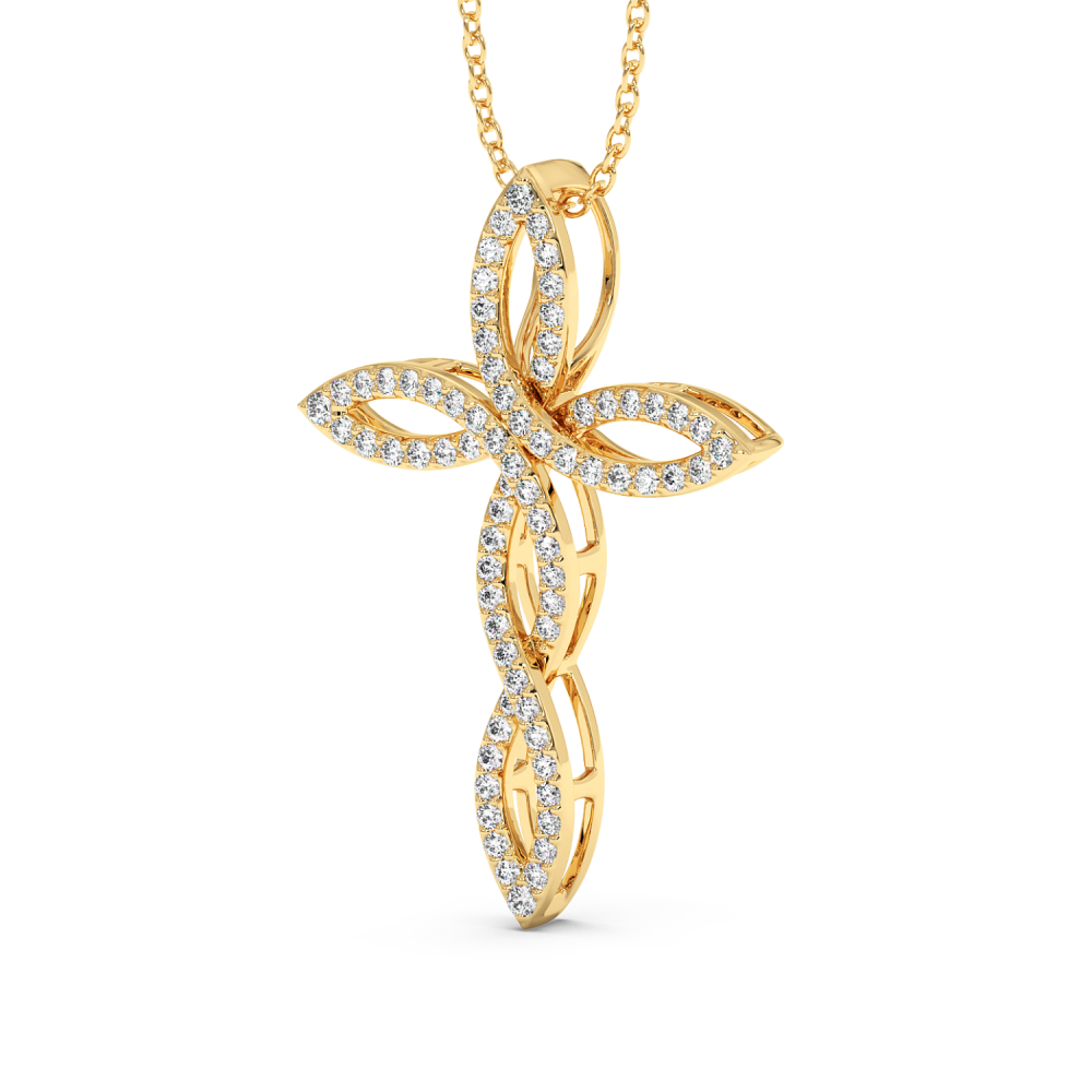 Pandantiv Cruciulita cu Diamante de 0.38ct