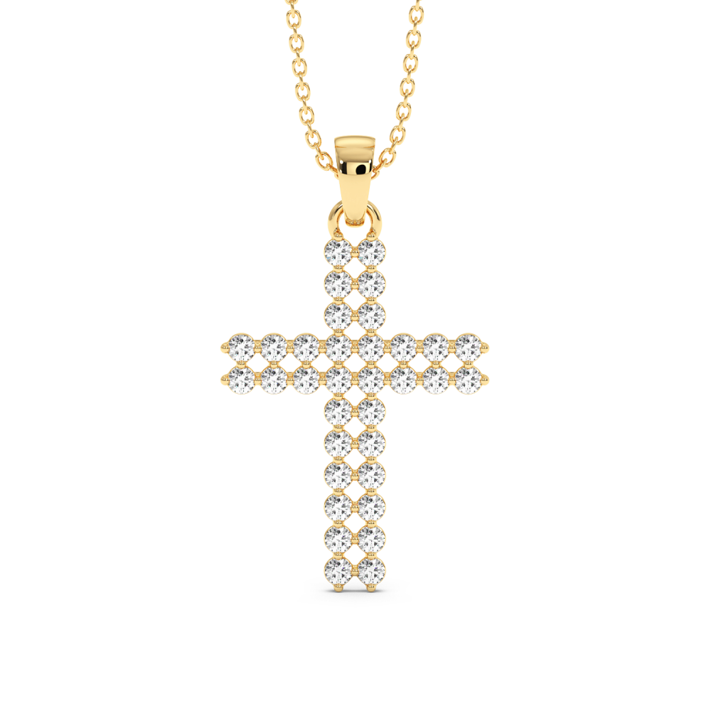 Pandantiv Cruciulita cu Diamante de 1.12ct