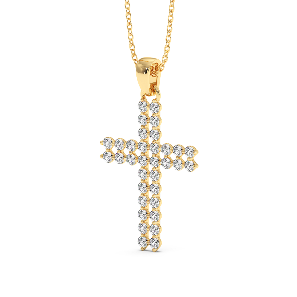 Pandantiv Cruciulita cu Diamante de 1.12ct