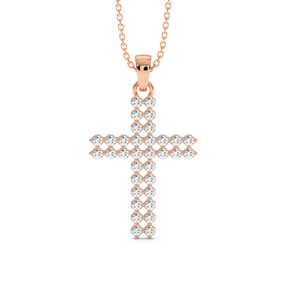 Pandantiv Cruciulita cu Diamante de 1.12ct