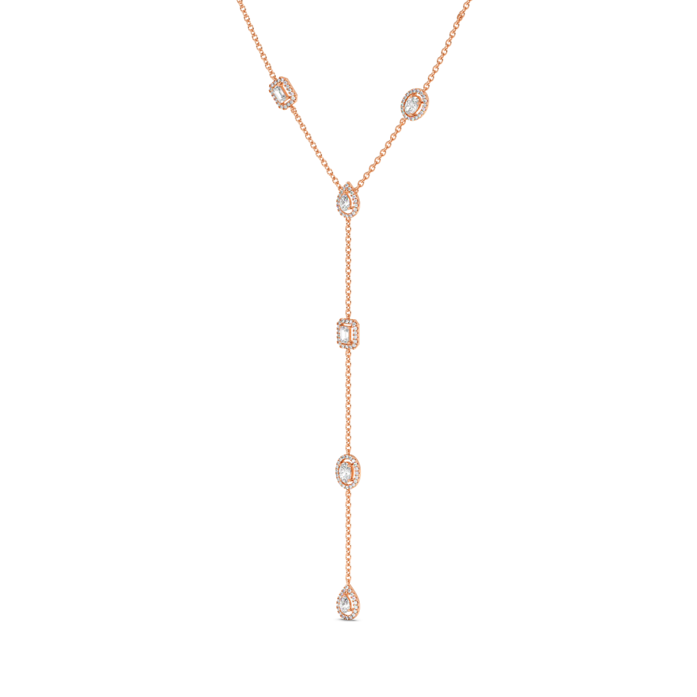 Pandantiv cu Diamante Oval Cut de 1.50ct, Diamante Pear Cut de 1ct, Diamante Emerald Cut de 1ct si Diamante Rotunde de 0.74ct