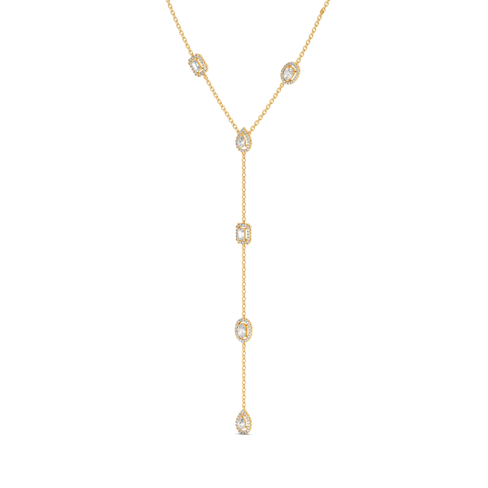 Pandantiv cu Diamante Oval Cut de 1.50ct, Diamante Pear Cut de 1ct, Diamante Emerald Cut de 1ct si Diamante Rotunde de 0.74ct