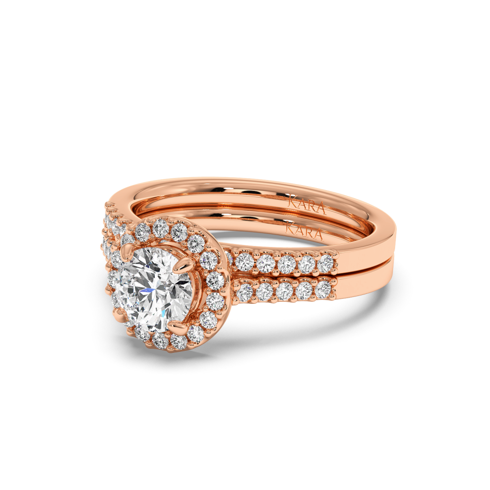 Set Inel de Logodna cu Diamant Central de 0.75ct si Diamante Laterale de 0.42ct