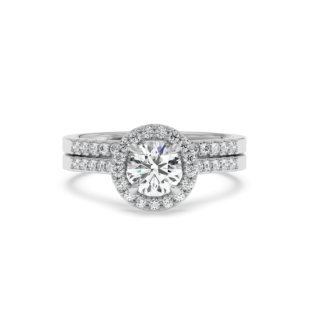 Set Inel de Logodna cu Diamant Central de 0.75ct si Diamante Laterale de 0.42ct