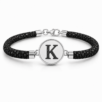 Bratara personalizata cu Diamante Negre de 0.50 ct