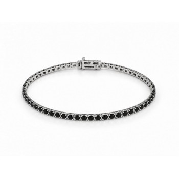 Bratara Tennis cu Diamante Negre de 1.92 ct