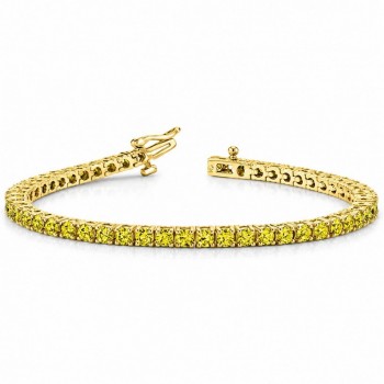 Bratara Tennis cu safire galbene de 3.95 ct