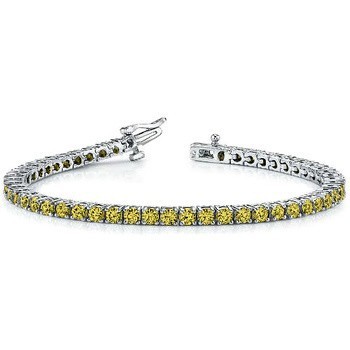 Bratara Tennis cu safire galbene de 6.17 ct