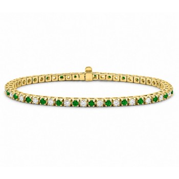 Bratara Tennis cu Smaralde de 1.50 ct si Diamante de 1.00 ct