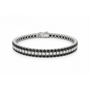 Bratara Tripla cu Diamante albe de 4.16 ct si diamante negre de 9.10 ct