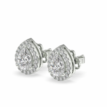 Cercei cu Diamant central de 0.50 ct fiecare si diamante laterale de 0.20 ct