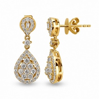 Cercei cu diamante de 0.90 ct