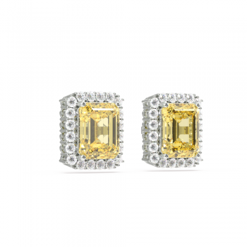 Cercei cu diamante de 0.37 ct si Safir Galben de 2.98 ct