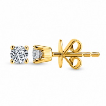 Cercei Solitaire cu diamante de 0.24 ct