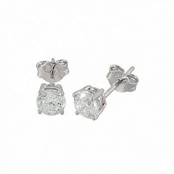 Cercei Solitaire cu diamante de 0.40 ct
