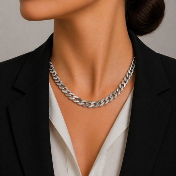  Choker Cuban Cu Diamante de 1.93 ct