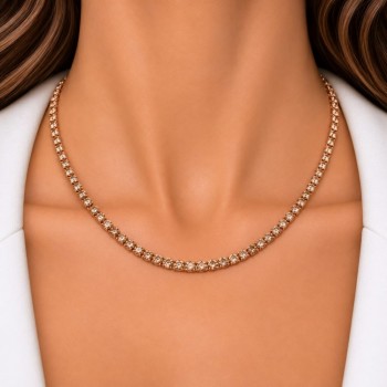 Colier Tennis cu diamante brown de 7.30 ct