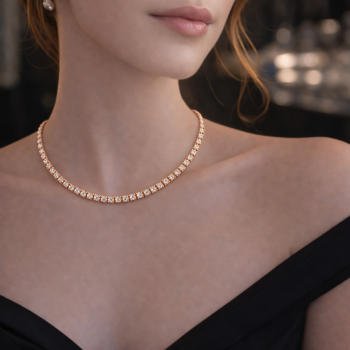 Colier Tennis cu Diamante de 10.76 ct