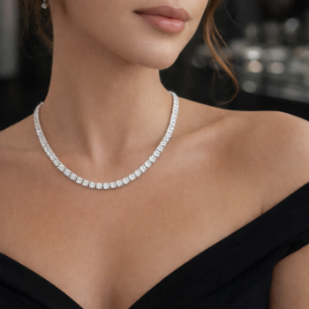 Colier Tennis cu Diamante de 12.36 ct