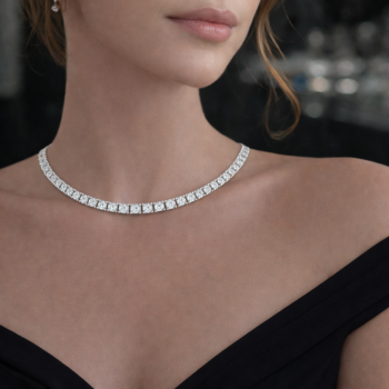 Colier Tennis cu Diamante de 15.13 ct