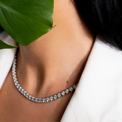 Colier Tennis cu Diamante de 15.13 ct