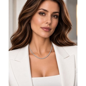Colier Tennis cu diamante de 7.28 ct