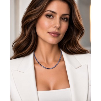 Colier Tennis cu safire de 5.00 ct